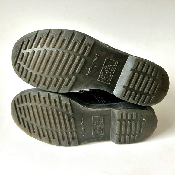 Dr. Martens 1460 Pascal Italian Brush Boot 8-Eye Black Silver Distressed Size 7 - Picture 11 of 12